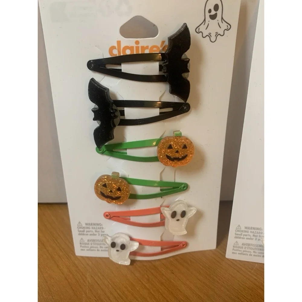 Claire's Halloween Super Cute Hair Barrettes Lot Of 2 Packs